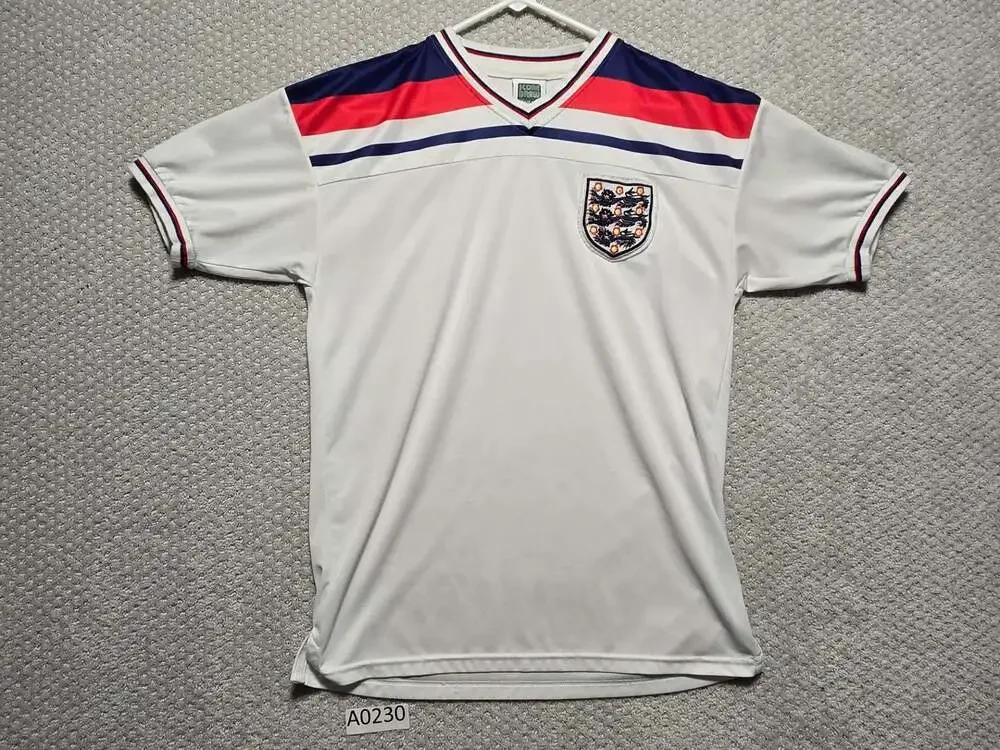Score Draw England 1980-1983 Retro Home Football Shirt Jersey